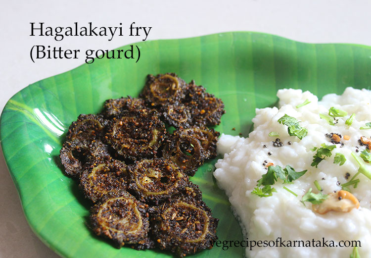 Hagalakayi or bitter gourd fry recipe