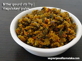 Hagalakayi palya or stir fry