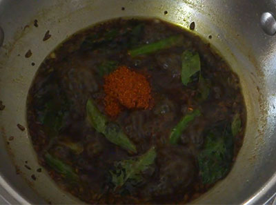 spices for hunase gojju or tamarind gojju