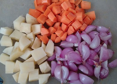 vegetables for bangalore style idli sambar