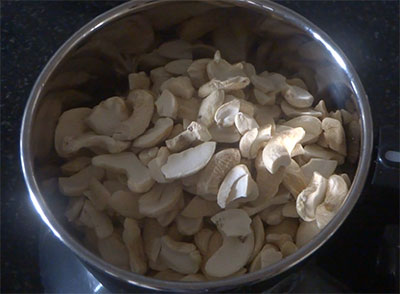 cashews for kaju katli or cashew burfi recipe