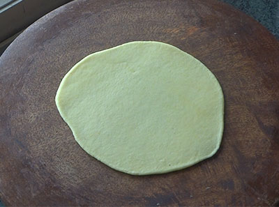 rolling the dough for karjikai recipe