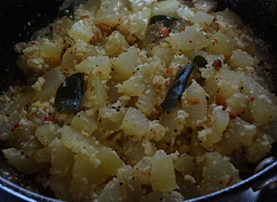 boodu kumbalakai palya or ash gourd stir fry