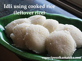 cooked rice idli recipe