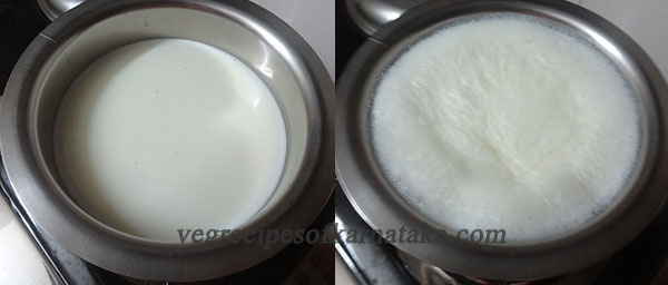 boiling milk to make curd at home