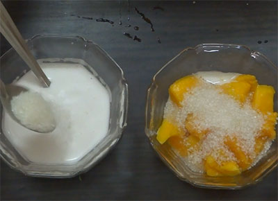 sugar for mango  coconut milk popsicles