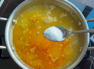 salt for mavinakayi tovve or mango dal recipe