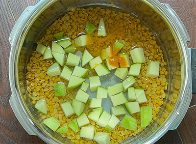 toor dal for mavinakayi tovve or mango dal recipe
