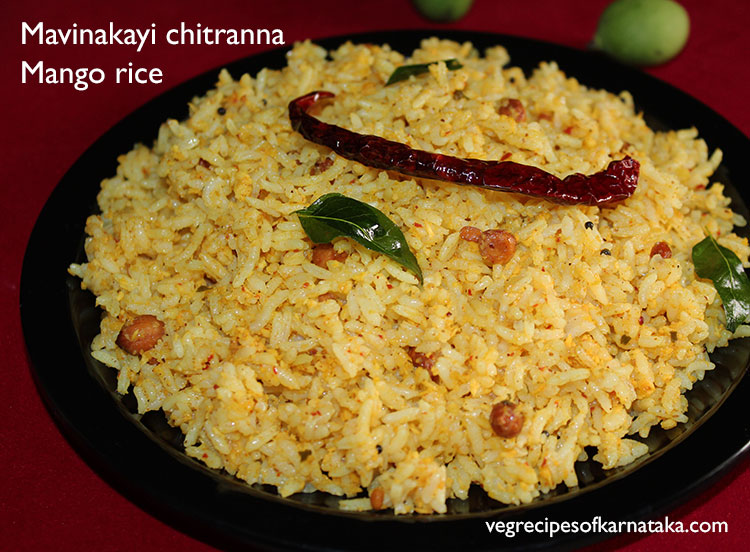 mavinakayi chitranna or mango rice