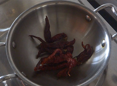 red chillies for mavinakayi uppinakayi or mango pickle