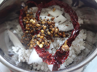 grinding for menthe huli or fenugreek seeds sambar
