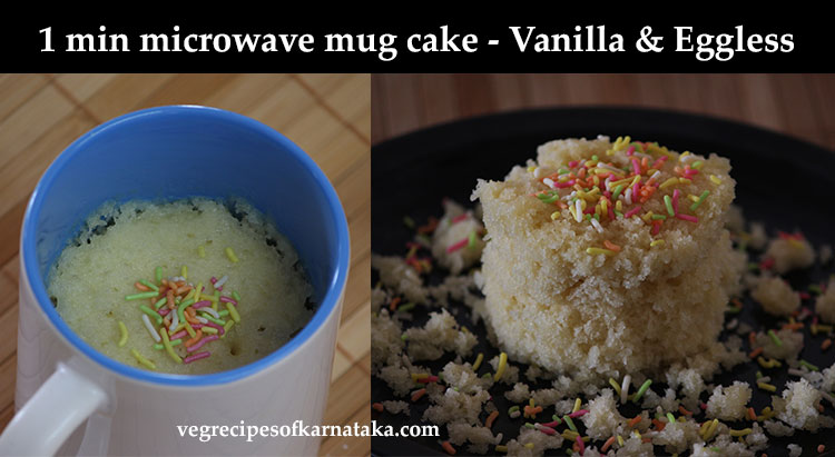 vanilla mug cake microwave eggless recipe