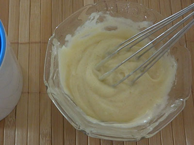 Preparingcake batter for vanilla mug cake microwave eggless recipe