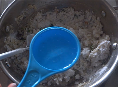 water for kara mushti kadubu or pidi kozhukattai using chakli mould
