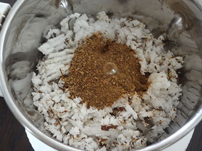 coconut and gooseberry powder for nellikai thambli or amla raita