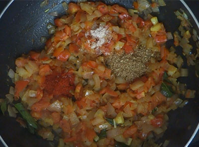 spice powders for nuggekai palya or drumstick stir fry
