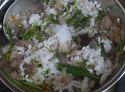 tamarind and salt for onion coriander leaves chutney