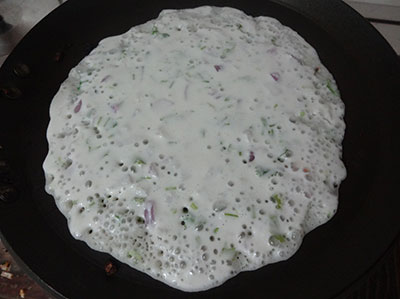 cooking easy onion dosa or onion uttappam