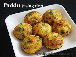 paddu using leftover rice