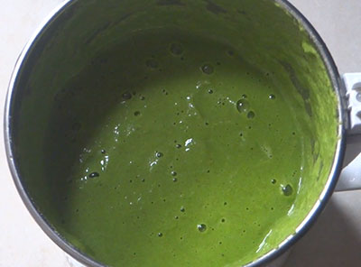 ground batter for palak dose or palak dosa recipe
