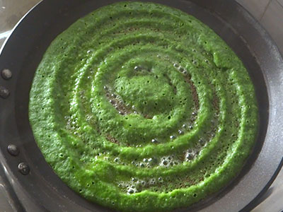 oil or ghee for palak dose or palak dosa recipe