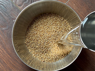 millet for palak siridhanya khichdi recipe