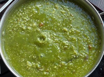 boiling palak siridhanya khichdi recipe