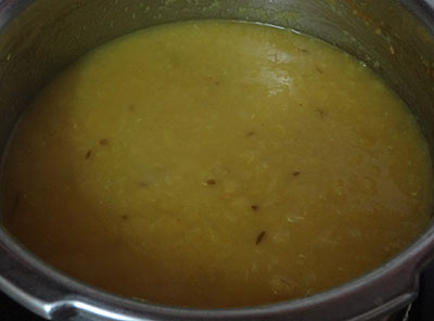 toor dal for Palak soppina palle or palak dal