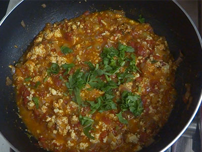 coriander leaves for paneer bhurji recipe