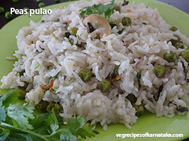 green peas pulao recipe