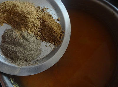 spice powders for menasina saaru or pepper rasam
