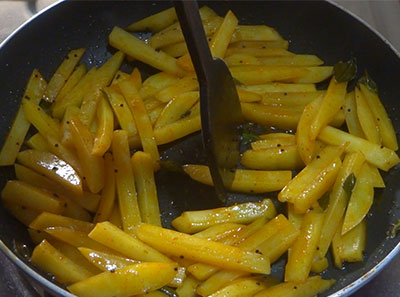 cooked potatoes for upkari or batata talasani recipe
