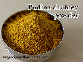 pudina chutney pudi or pudina chutney powder