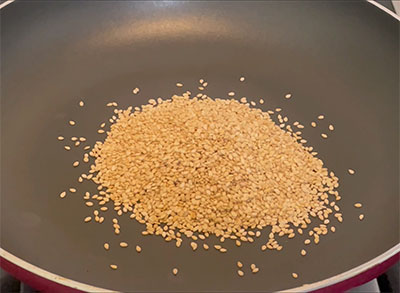 sesame seeds for puliyogare mix or powder recipe