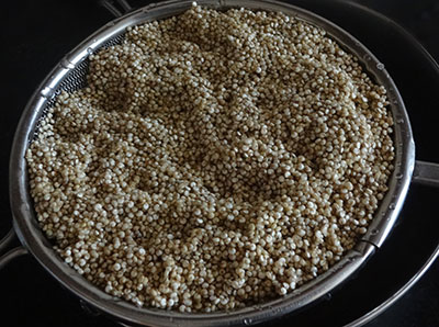 rinsed quinoa for quinoa upma
