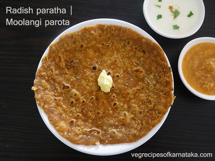 Radish paratha recipe, mullangi paratha