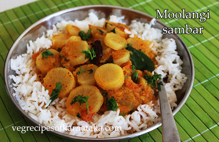 Radish or moolangi sambar recipe