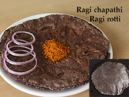 ragi rotti or ragi chapathi
