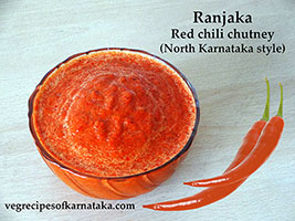 ranjaka or fresh red chili chutney