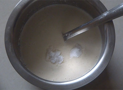 salt and soda for instant set dosa or rava sponge dosa