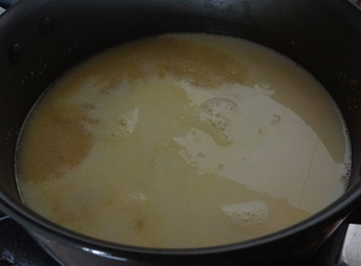 boiled milk for rave payasa or rava kheer