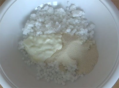 salt and curd for sabakki paddu or sabudana paniyaram