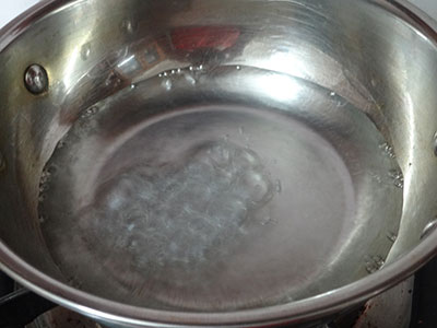 boiling water for sabakki payasa or sago kheer