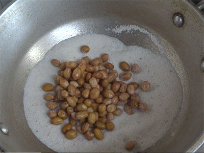 soaked peanuts for home made salted kadelkai or shenga