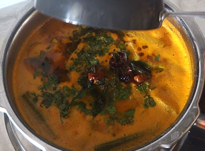 tempering temple style sambar recipe