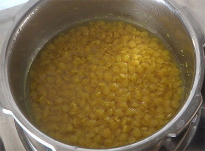 cooked dal for temple style sambar recipe