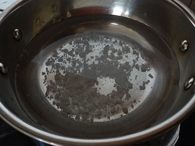 salt and water for sandige menasu or majjige menasu