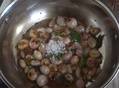 salt for small onion or eerulli gojju