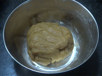 kneading dough for shankar poli or shankar pali recipe