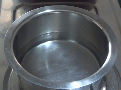 boiling water for shavige bath or lemon shavige uppittu